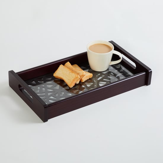 Oakland Wood Printed Rectangular Serving Tray - 35x20cm