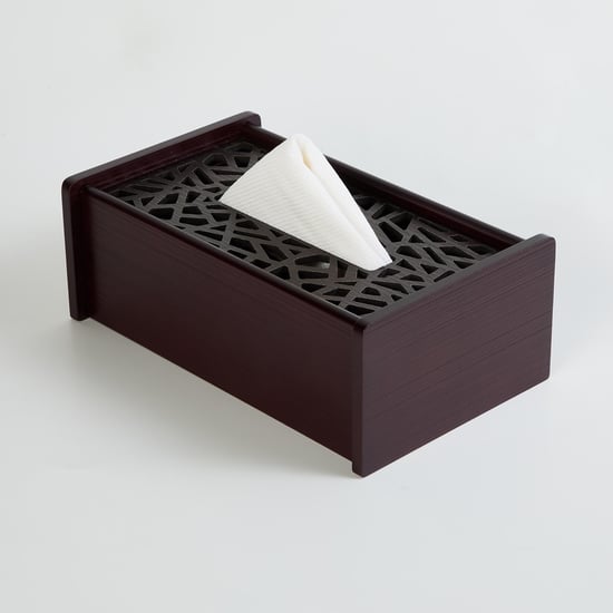 Oakland Wood Laser Cut Tissue Holder - 24x15cm