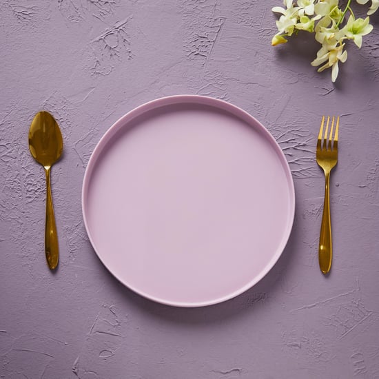 Soulful Pastels Purple Solid Melamine Dinner Plate - 28cm