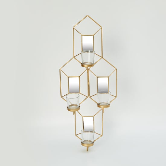 Steffi Gold Solid Glass Wall Art - 25.5x9x58cm