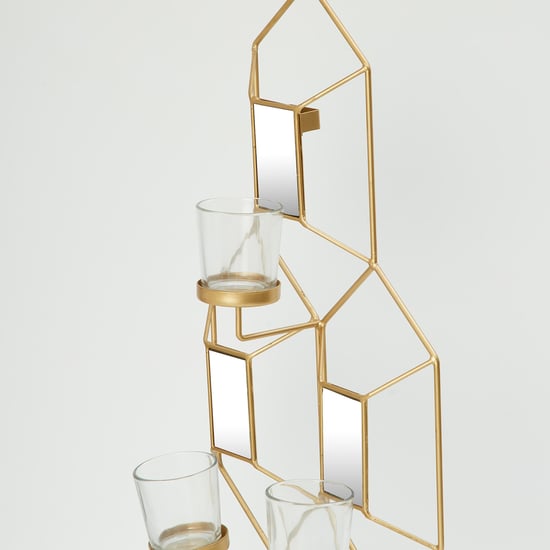 Steffi Gold Solid Glass Wall Art - 25.5x9x58cm