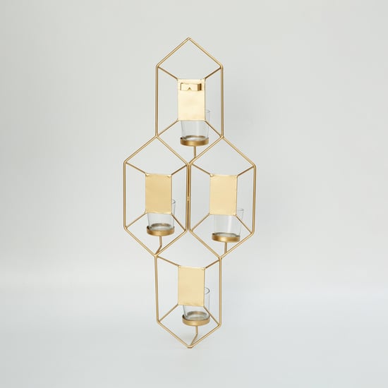 Steffi Gold Solid Glass Wall Art - 25.5x9x58cm