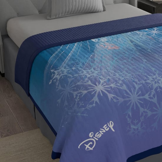 DISNEY Mayra Blue Frozen Printed Cotton Single Bed Kids Blanket - 150x220cm