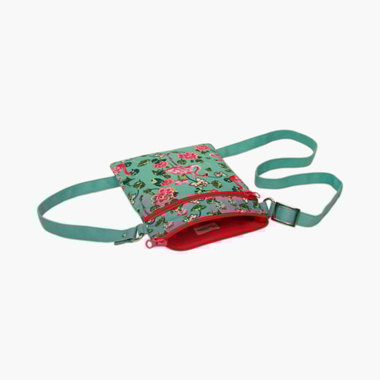 PINAKEN Tropical Flamingo Multicolour Printed Sling Bag