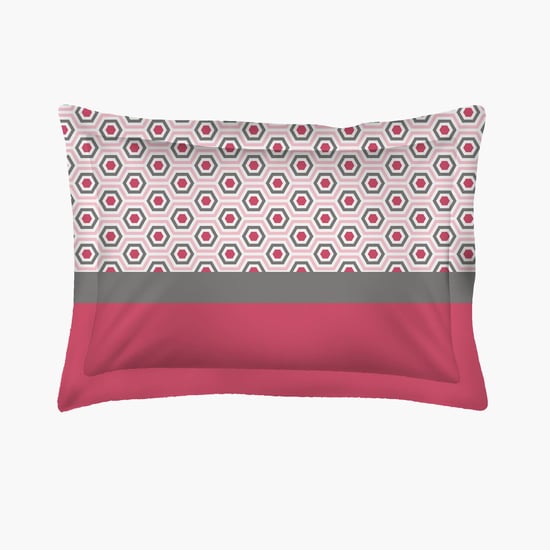 LAYERS Siena Pink Printed Cotton Single Bedsheet Set - 152x228cm - 2Pcs