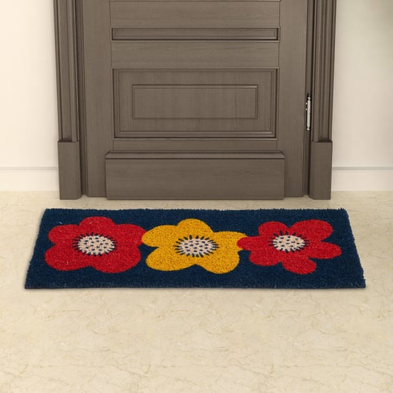 Corsica Retroglitz Floral Coir Printed Doormat - 30x70cm