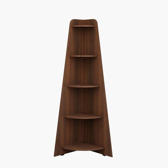Helios Lewis Mafra 5-Tier Corner Shelf - Brown