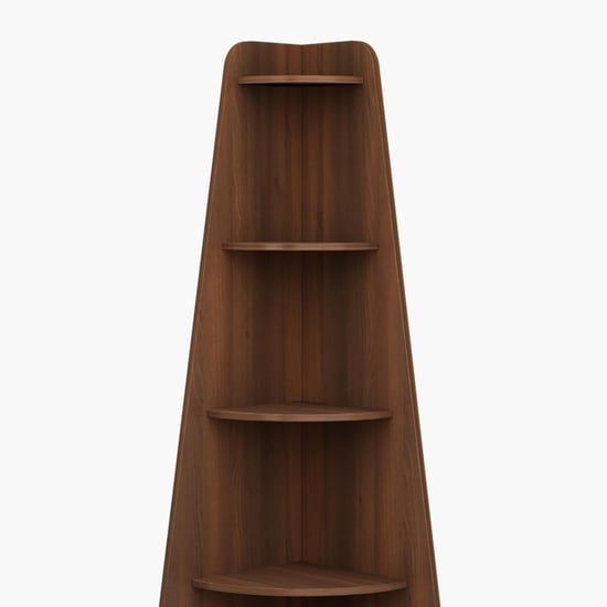 Helios Lewis Mafra 5-Tier Corner Shelf - Brown