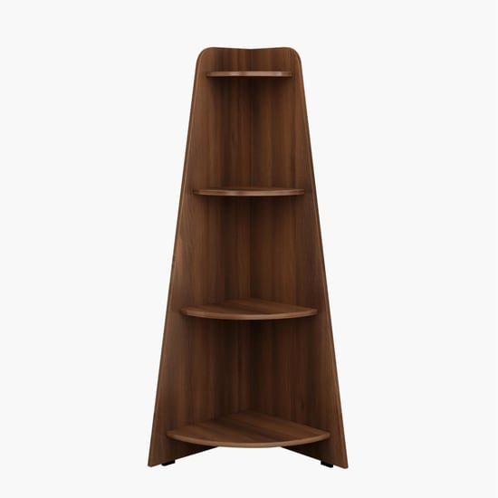 Helios Lewis Mafra 4-Tier Corner Shelf - Brown