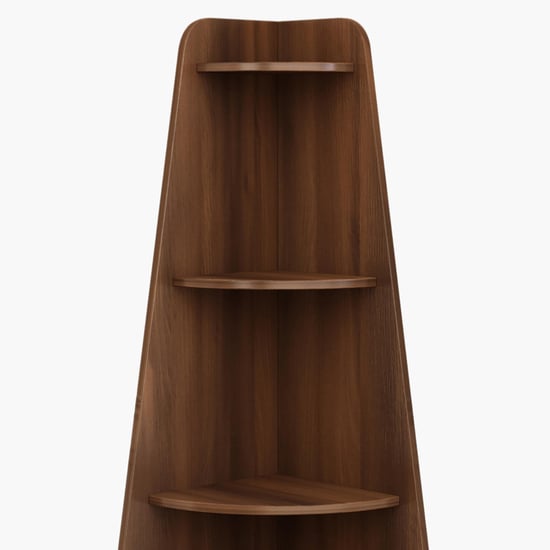 Helios Lewis Mafra 4-Tier Corner Shelf - Brown