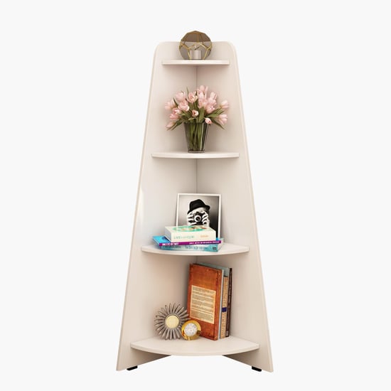 Helios Reynan Mafra 4-Tier Corner Shelf - White