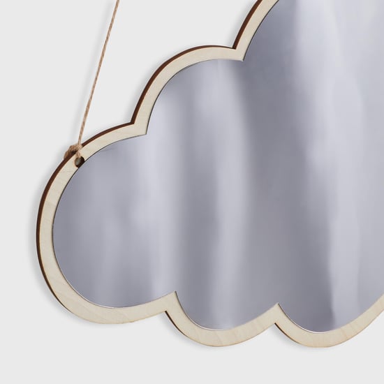 Corsica Slate Kids Wood Cloud Hanging Mirror - 38x25cm