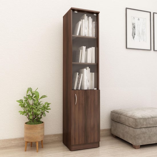 Helios Lewis Heller 5-Tier Book Cabinet - Brown