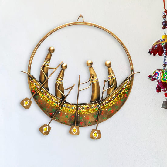 Corsica Mystic India Iron Boat Wall Accent