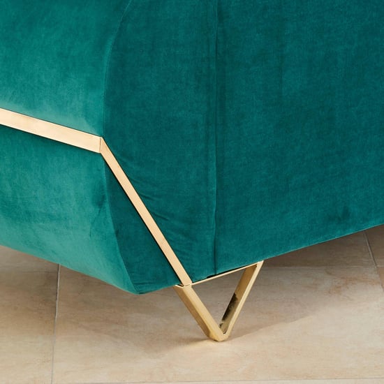 Monarch Velvet 3-Seater Sofa - Green