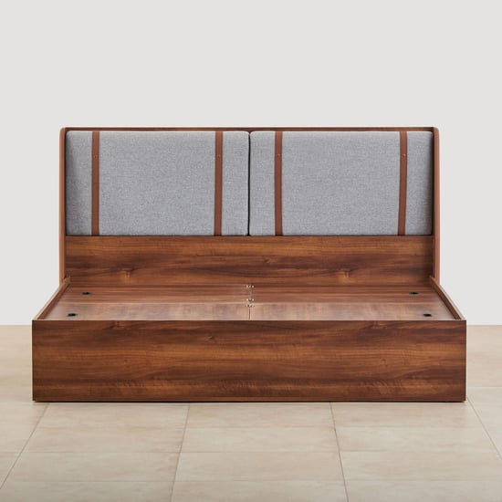 Serenity Frida King Bed with Box Storage - Brown