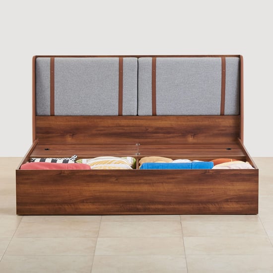 Serenity Frida King Bed with Box Storage - Brown