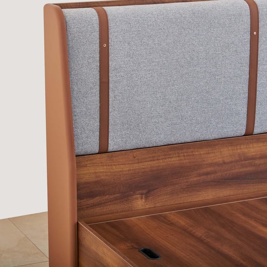 Serenity Frida King Bed with Hydraulic Storage - Brown