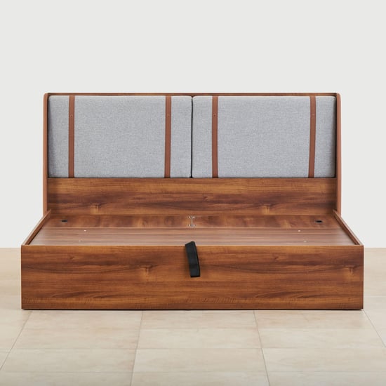 Serenity Frida King Bed with Hydraulic Storage - Brown