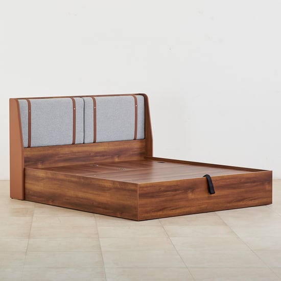 Serenity Frida King Bed with Hydraulic Storage - Brown