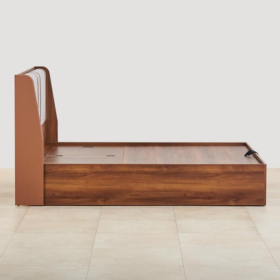 Serenity Frida King Bed with Hydraulic Storage - Brown