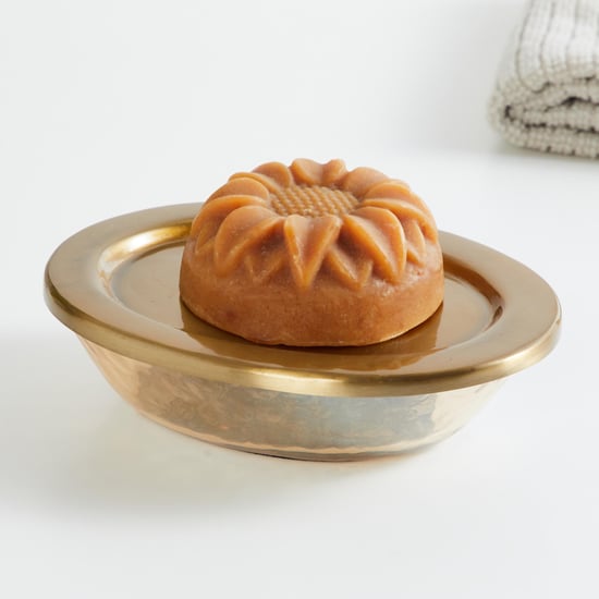 Royal Bath Gold Printed Glass Soap Dish