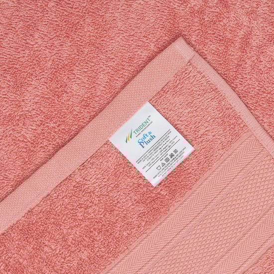 TRIDENT Soft and Plush Coral Textured Cotton Face Towels - 30x30cm - Set of 6
