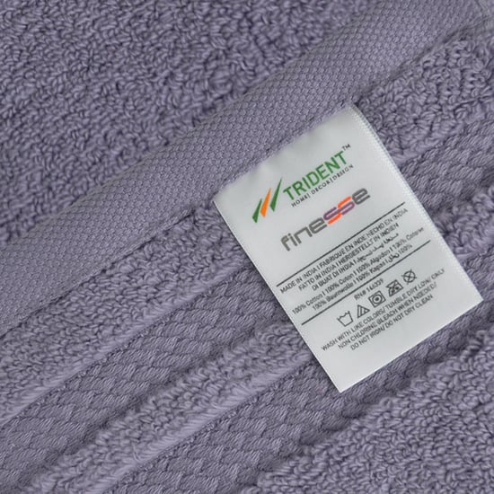 TRIDENT Finesse Purple Cotton Ultra Soft Zero Twist Towel Set - 6 Pcs