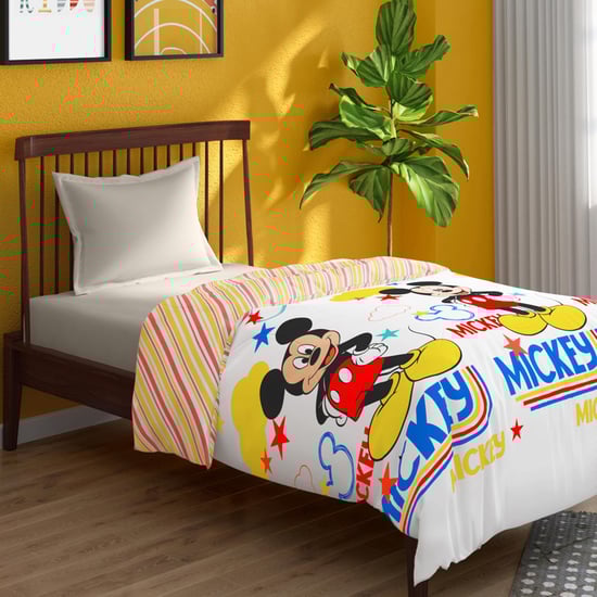 PORTICO License Multicolour Mickey Printed Cotton Single Comforter - 152x220cm