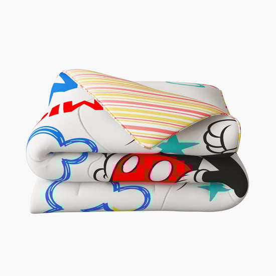 PORTICO License Multicolour Mickey Printed Cotton Single Comforter - 152x220cm
