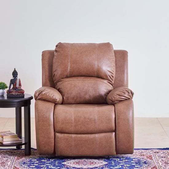 Ashby Nxt Faux Leather 1-Seater Recliner - Brown