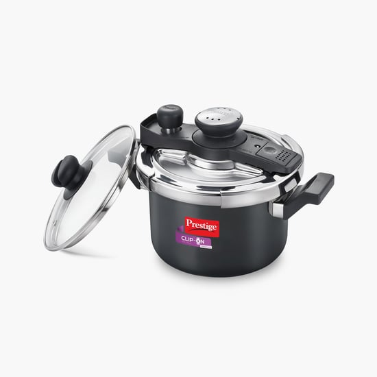PRESTIGE Clip On Mini Svachh Black Aluminium Pressure Cooker - 3l