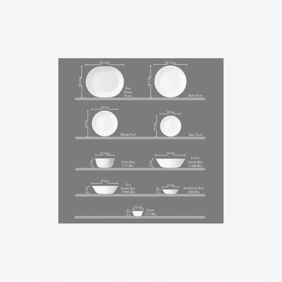 CORELLE Livingware White Solid Vitrella Glass Serving Plate