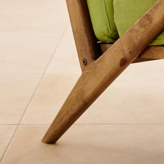 Olivia Mango Wood Lounge Chair - Green