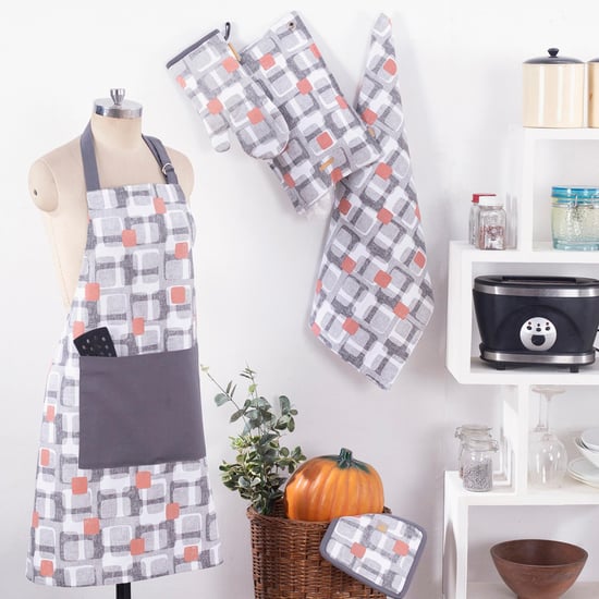 MASPAR Scandi Block 5Pcs Cotton Printed Kitchen Linen Set