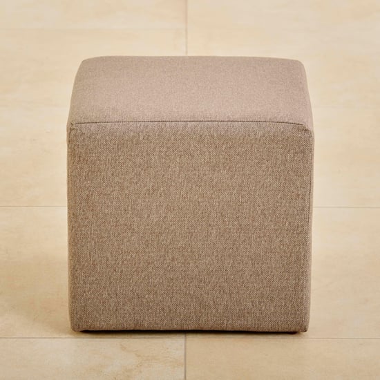 Archie Fabric Pouffe - Brown