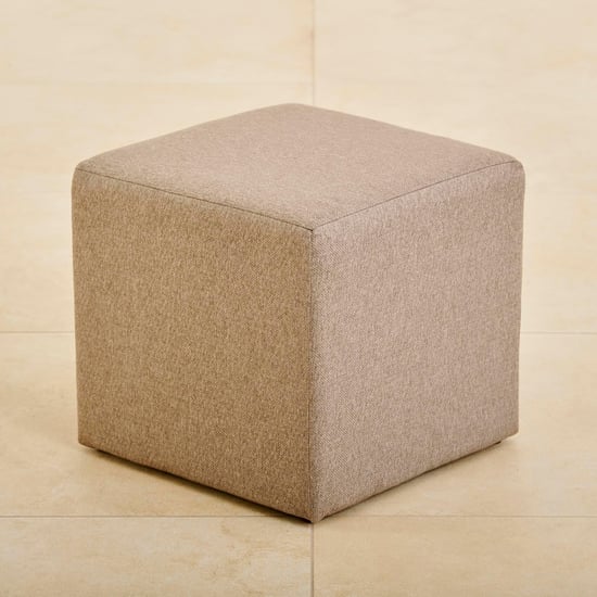 Archie Fabric Pouffe - Brown