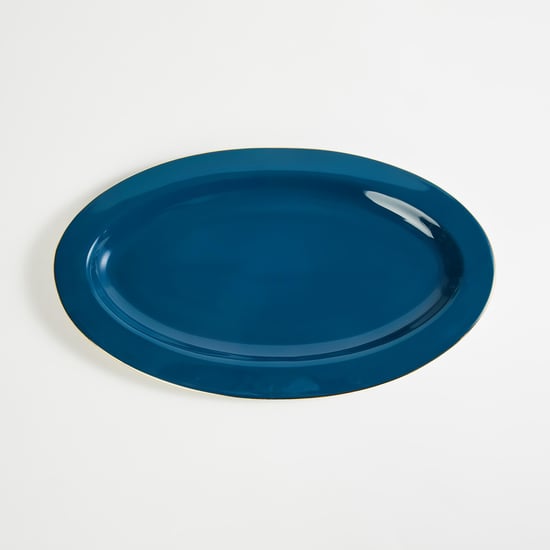 Get The Look-Velvetica Teal Solid Bone China Platter