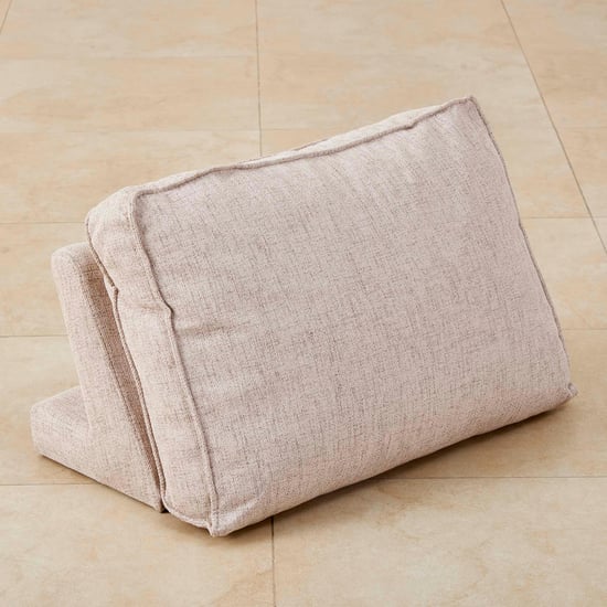 Ebony Fabric Sofa Bed with Back Rest - Beige