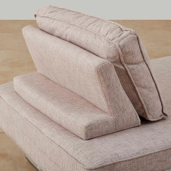 Ebony Fabric Sofa Bed with Back Rest - Beige