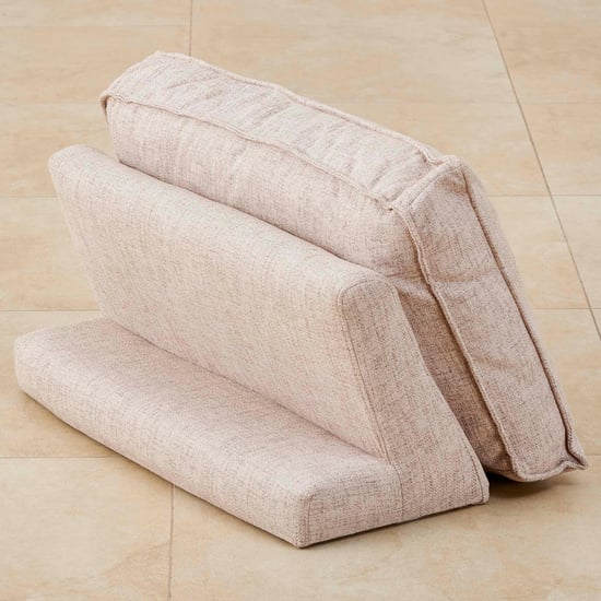 Ebony Fabric Sofa Bed with Back Rest - Beige