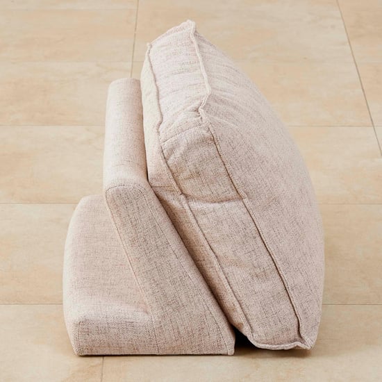 Ebony Fabric Sofa Bed with Back Rest - Beige