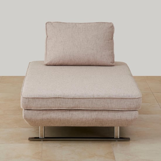 Ebony Fabric Sofa Bed with Back Rest - Beige