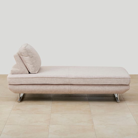 Ebony Fabric Sofa Bed with Back Rest - Beige