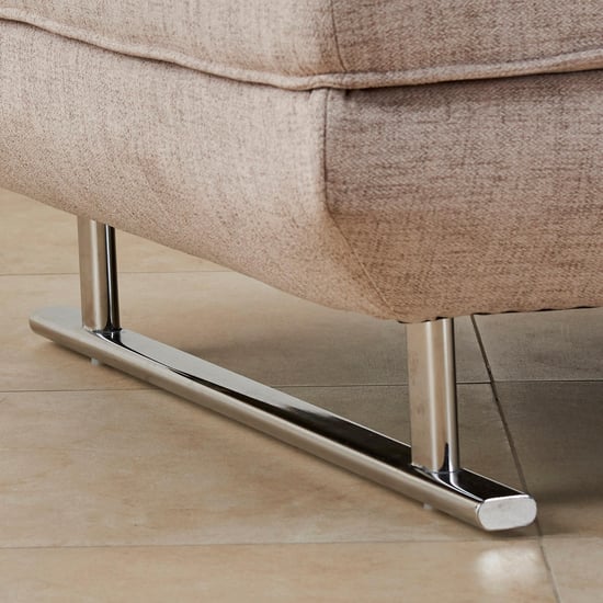 Ebony Fabric Sofa Bed with Back Rest - Beige