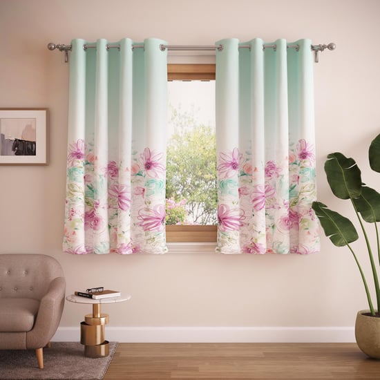 Moksha Brighton Printed Semi-Blackout Window Curtain - 110x160cm - Set of 2