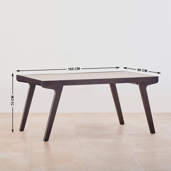 Kiro 6-Seater Dining Set with Chairs and Bench - Black