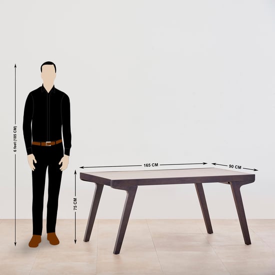 Kiro 6-Seater Dining Set with Chairs and Bench - Black