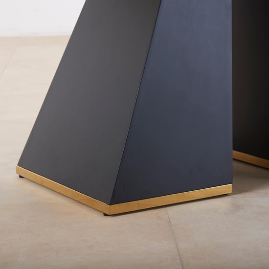 Monarch Black and Pink Glass Top 6- Seater Dining Table Set with 4 Chairs and 1 Bench