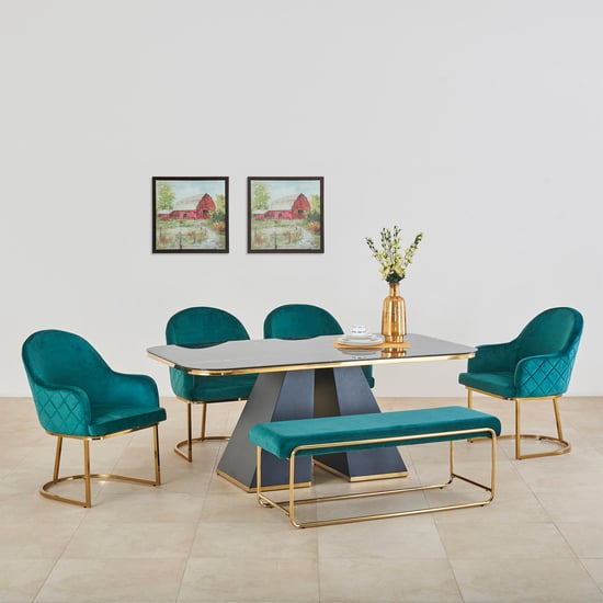 table with blue dining room chairs set of